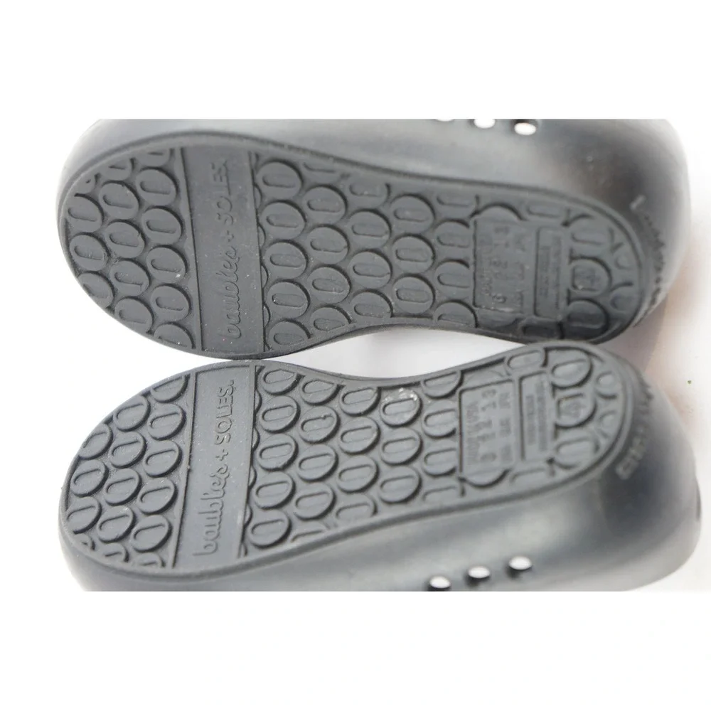 GC Baubles + Soles Black‎ Heart Jelly Shoes Glitter Slip On Mary Janes Kids 6